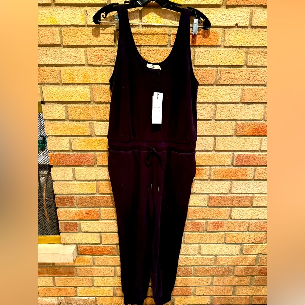 Ugg Jumpsuit.  Black cotton and terry jumpsuit.  Size small.  Never worn w/tag.